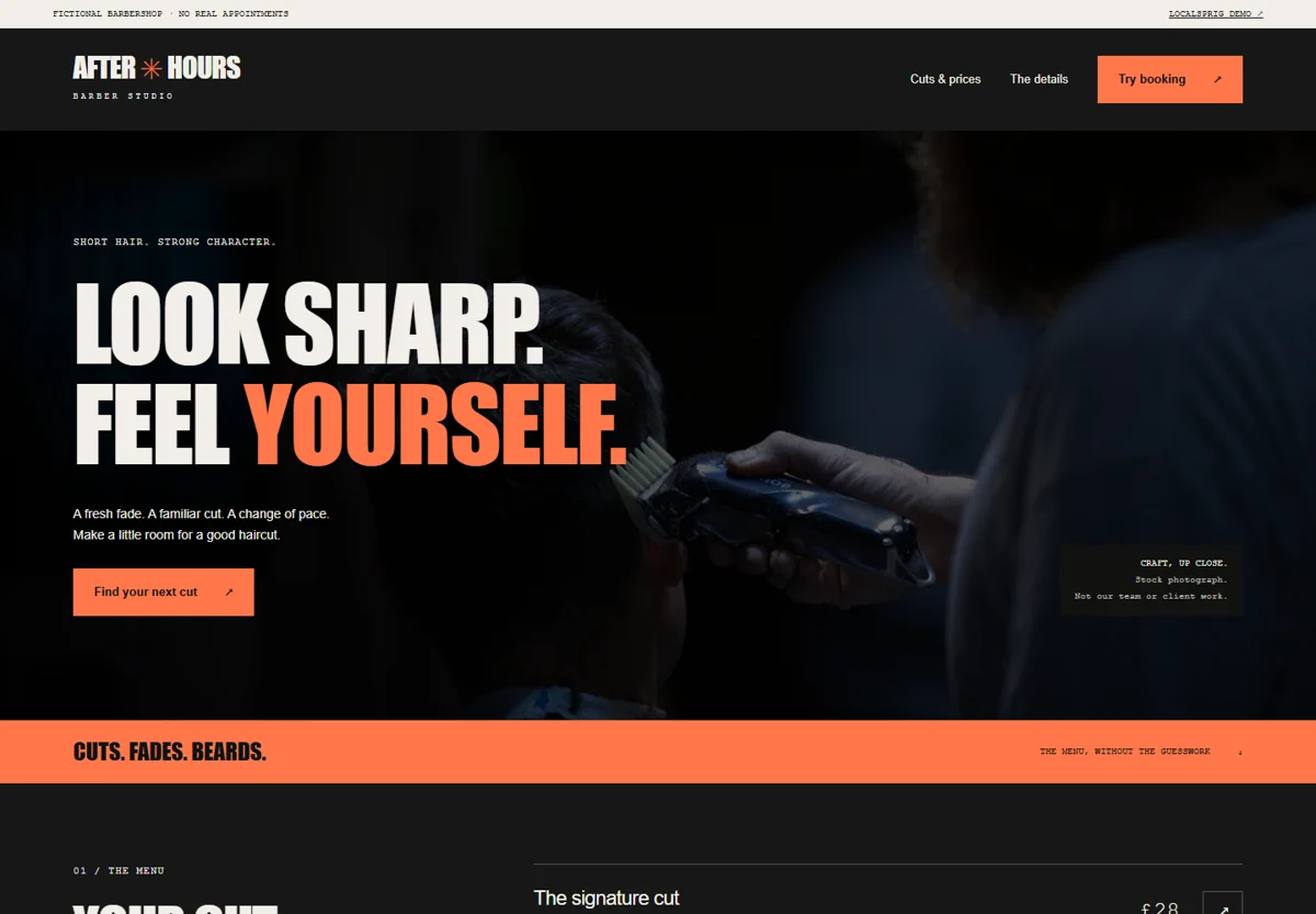 After Hours website preview