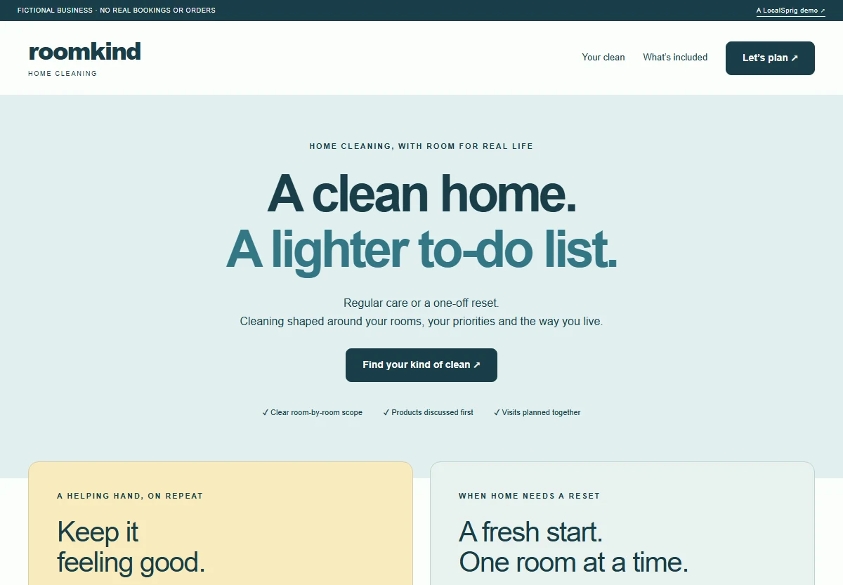 Roomkind website preview