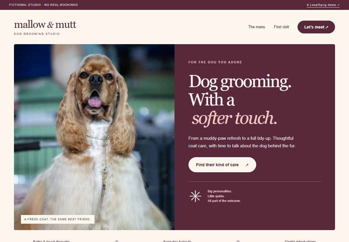 Mallow & Mutt website preview